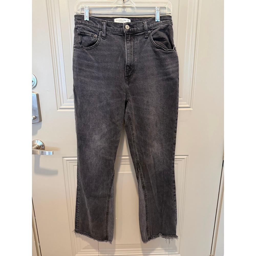 Abercrombie & Fitch The Kick Flare Ultra‎ High Rise Jeans Black Size 29/8L